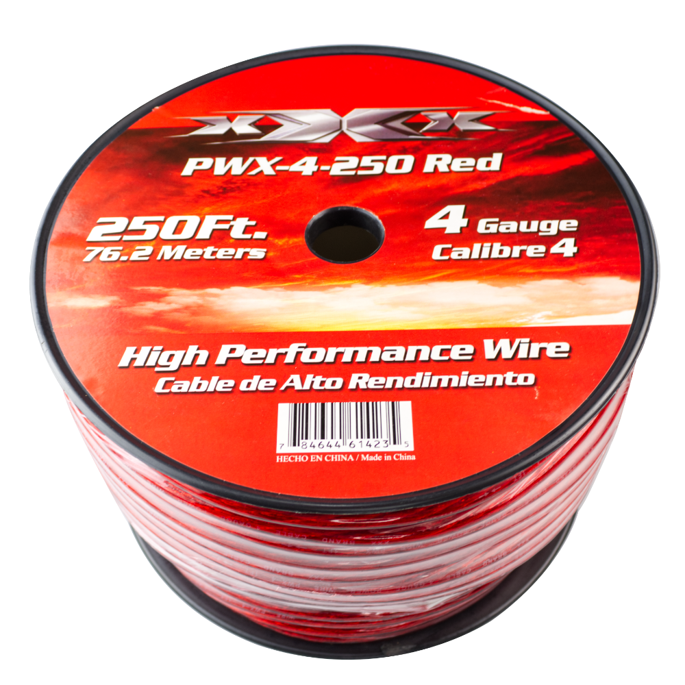 CABLE PODER ROJO 250FT #4
